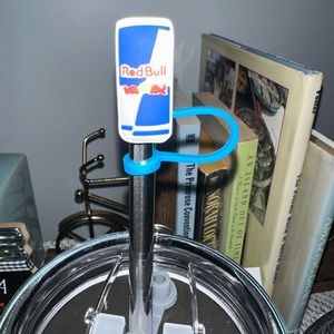 Set of 3 water bottle straw covers. Monster can, red bull can and calico cat.